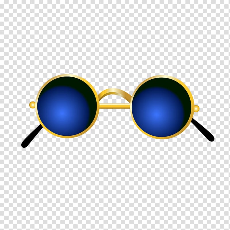 Sunglasses Blue, Dark blue glasses material transparent background PNG clipart
