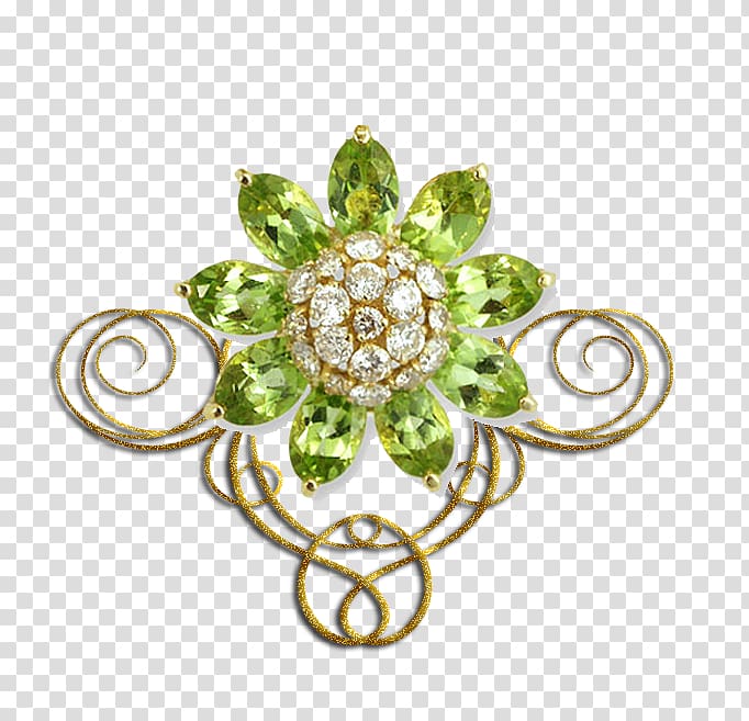 Jewellery Brooch Gold, golden flowers transparent background PNG clipart