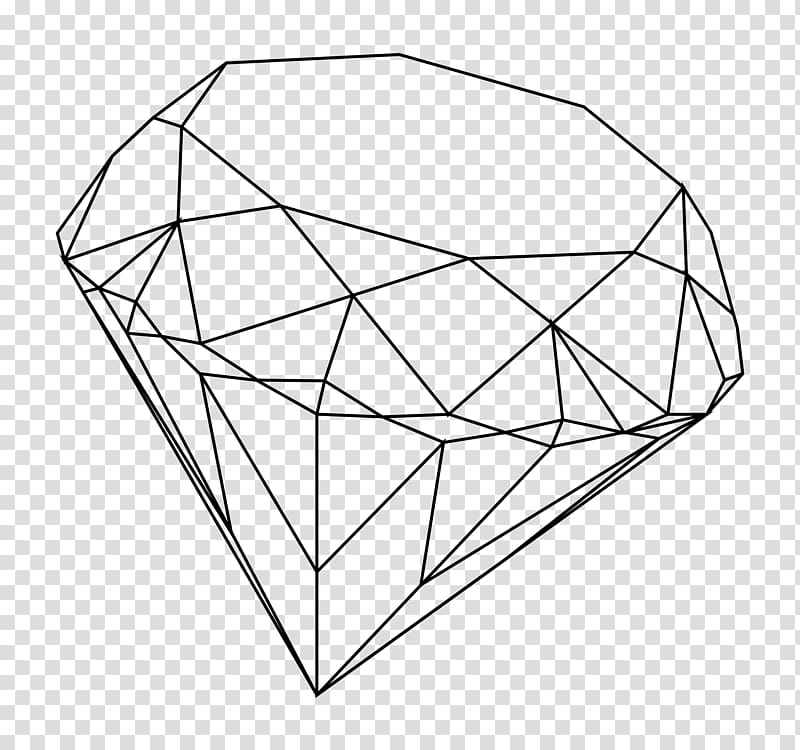 Drawing Diamond Line art YouTube , black and white line drawing dandelion transparent background PNG clipart