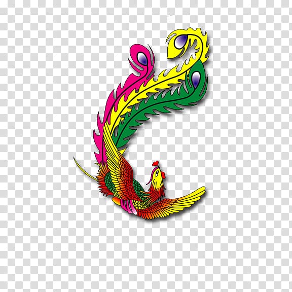 Arena of Valor Fenghuang County Chinese dragon u767eu9ce5u671du9cf3, Multicolored Phoenix transparent background PNG clipart