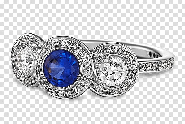 Sapphire Wedding ring Diamond Jewellery, ring halo transparent background PNG clipart