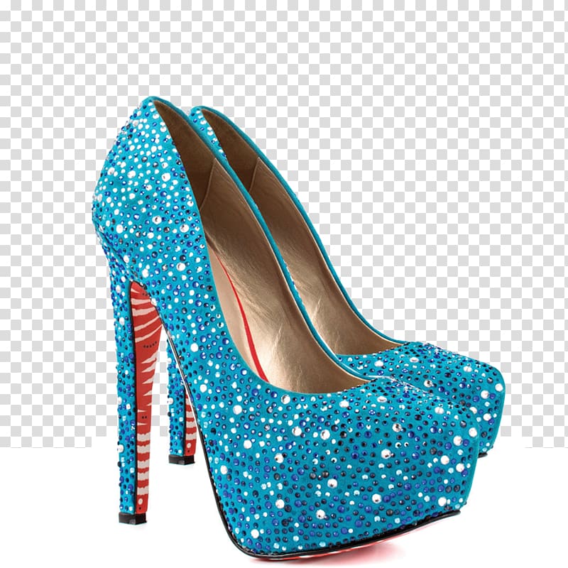 Court shoe High-heeled footwear Wedge Turquoise, heels transparent background PNG clipart