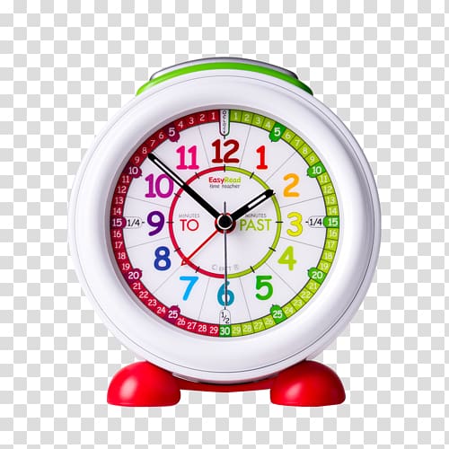 Alarm Clocks EasyRead Time Teacher ERAC-COL-PT Alarm Clock, Rainbow Past to EasyRead Time Teacher Children’s Alarm Clock with Night Light Education, battery led clocks transparent background PNG clipart