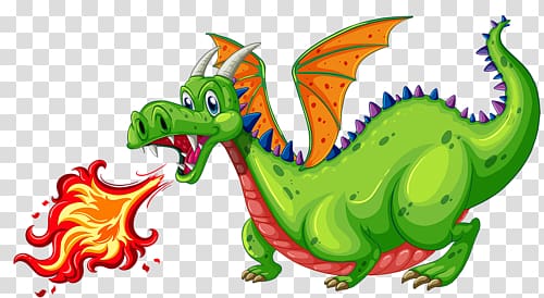 green fire-breathing dragon transparent background PNG clipart