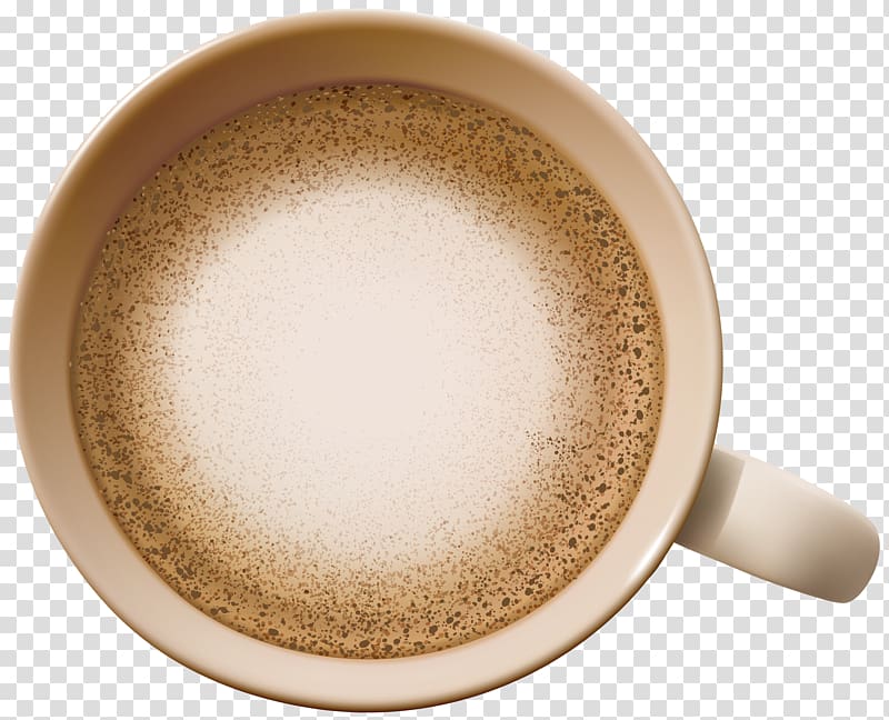 filled beige ceramic mug, White coffee Cappuccino Espresso Ristretto, Coffee transparent background PNG clipart