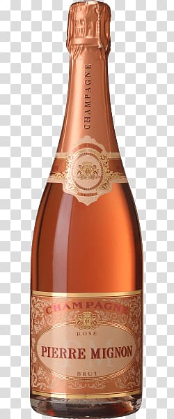 Pierre Mignon Brut Rose Champagne bottle, Pierre Mignon Brut Rosé transparent background PNG clipart