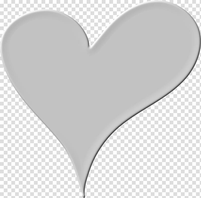 Heart Grey White , white heart transparent background PNG clipart
