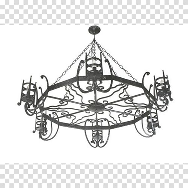 Wrought iron Chandelier Lighting Furniture, iron rod transparent background PNG clipart