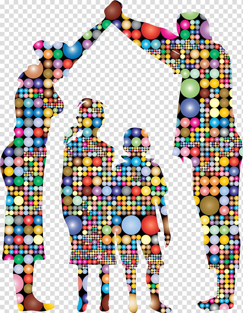 Family , silhouette prismatic color transparent background PNG clipart