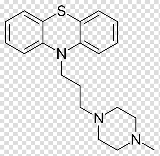 Trifluoperazine Chemical structure Chemical compound Pharmaceutical drug, Thiazine transparent background PNG clipart