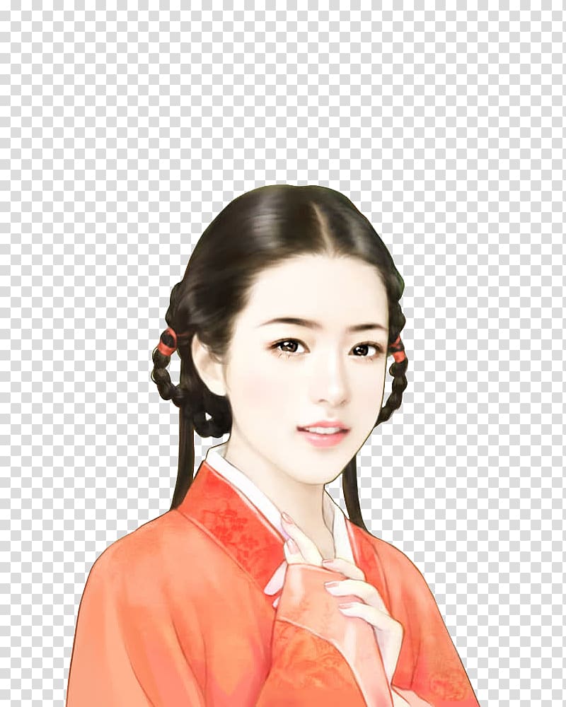 Woman Baidu Tieba Illustration, Women\'s hair done transparent background PNG clipart