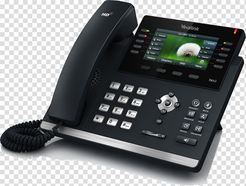 Yealink SIP-T46G VoIP phone Session Initiation Protocol Business telephone system, others transparent background PNG clipart