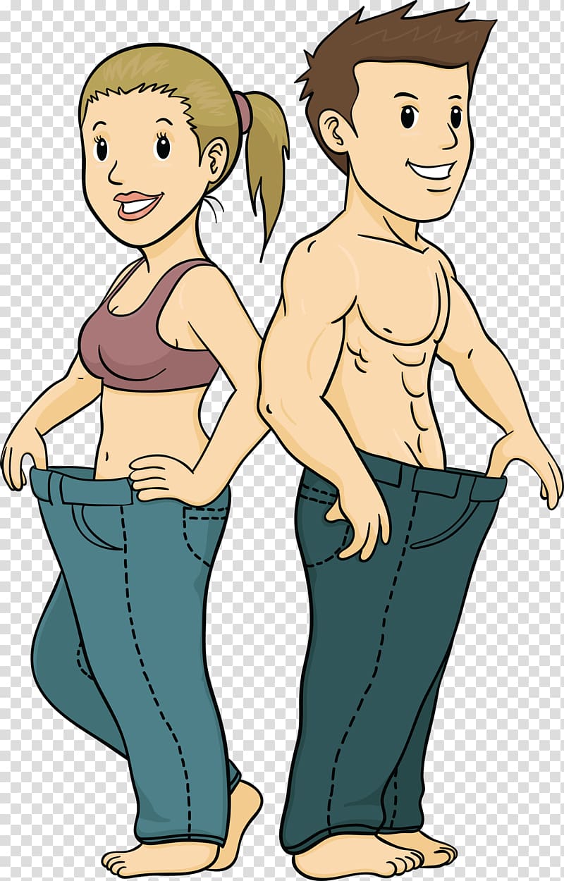 Weight loss , people cartoon transparent background PNG clipart