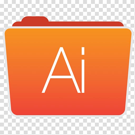 orange and red Ai folder illustration, square angle area text, Illustrator Folder transparent background PNG clipart