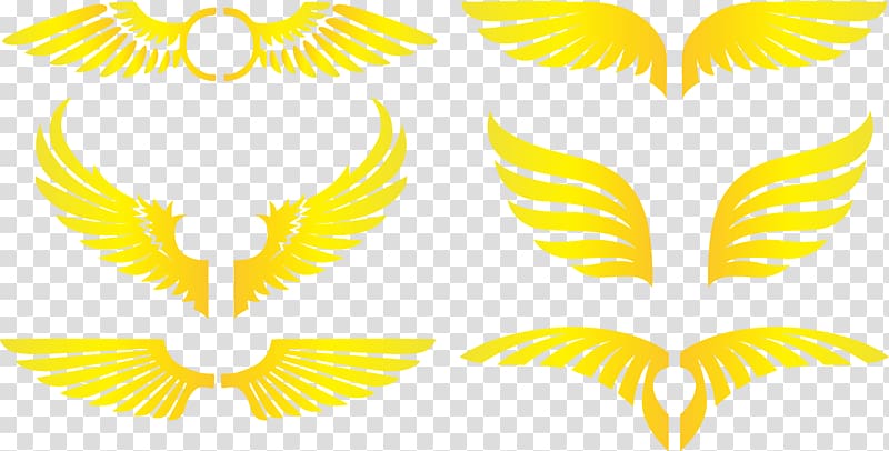 yellow wings illustration, Petal Yellow , Yellow wings transparent background PNG clipart