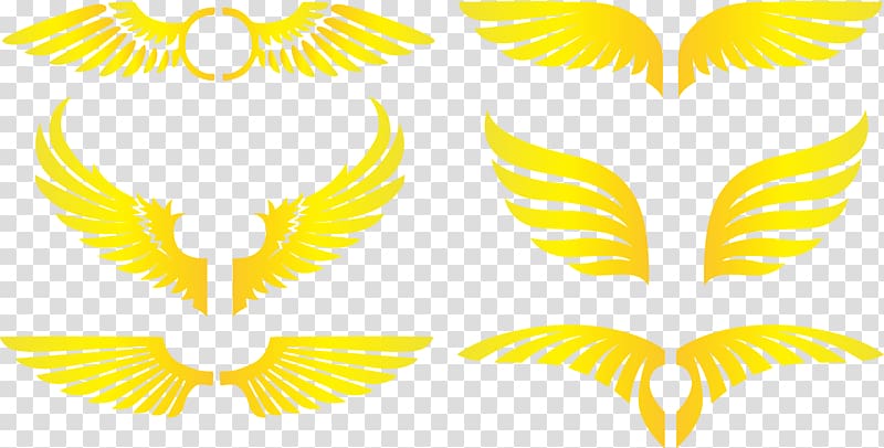 Yellow wings illustration, Petal Yellow , Yellow wings transparent ...