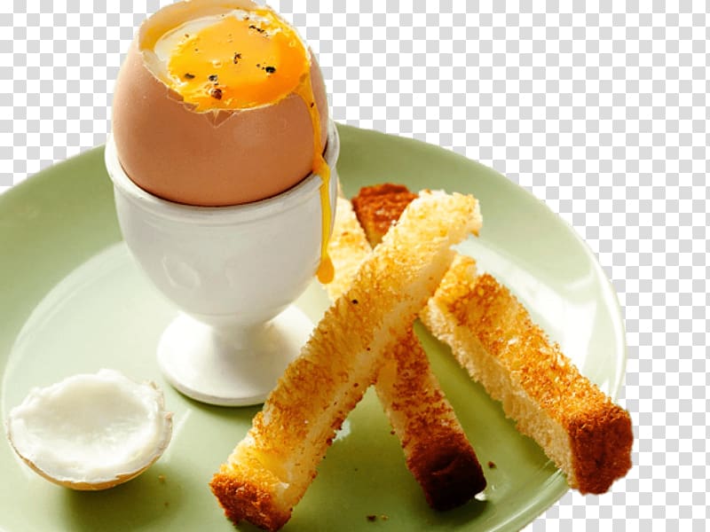 fried dish and egg on green ceramic plate, Soft Boiled Egg With Soldiers transparent background PNG clipart