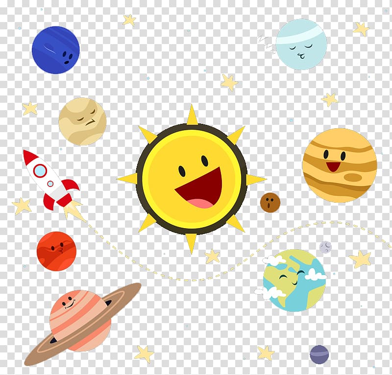 planets illustration, Solar System Planet Illustration, Cute solar system planet transparent background PNG clipart