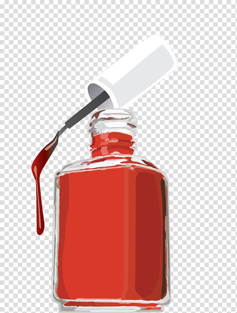 Red Nail polish Make-up, Red nail polish transparent background PNG clipart
