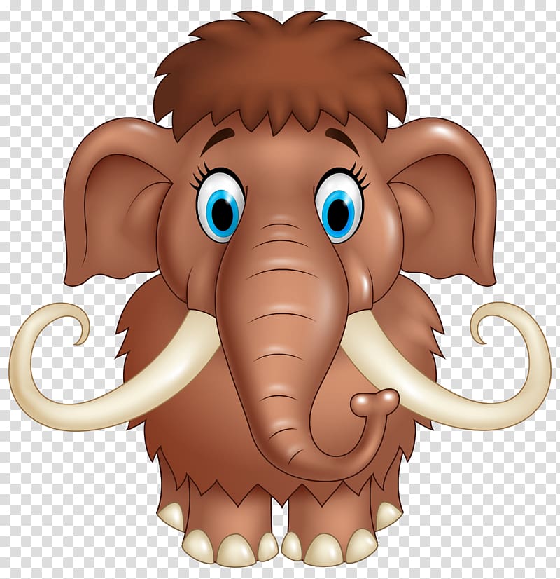 mammoth, Woolly mammoth Cartoon Illustration, Cute Mammoth Cartoon transparent background PNG clipart
