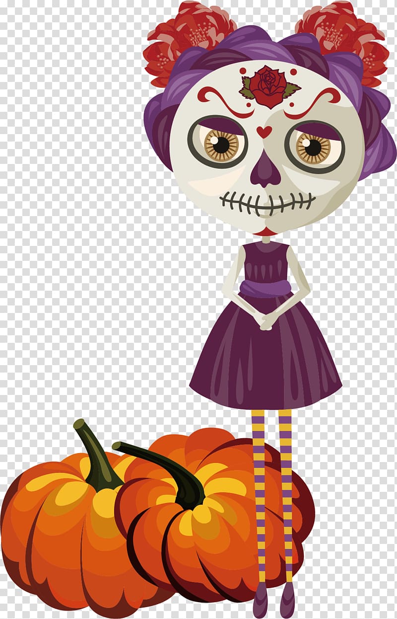La Calavera Catrina Halloween Day of the Dead , Strange people transparent background PNG clipart