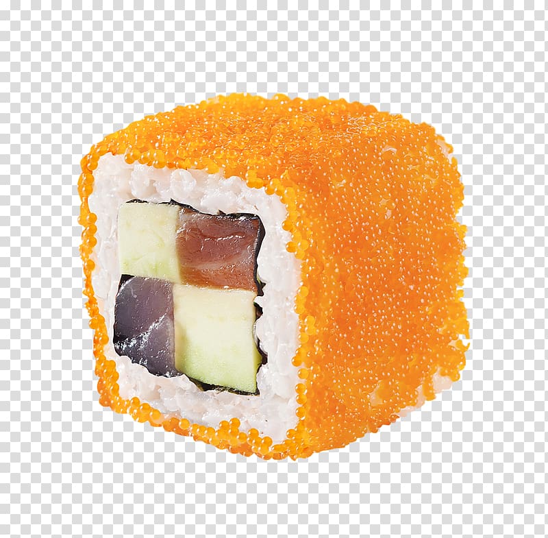 California roll Sushi Makizushi Caviar Smoked salmon, wok transparent background PNG clipart