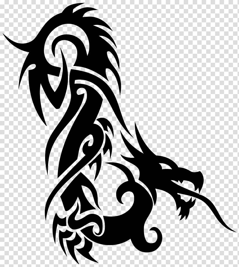 Sleeve tattoo Irezumi , Tribal dragon transparent background PNG clipart