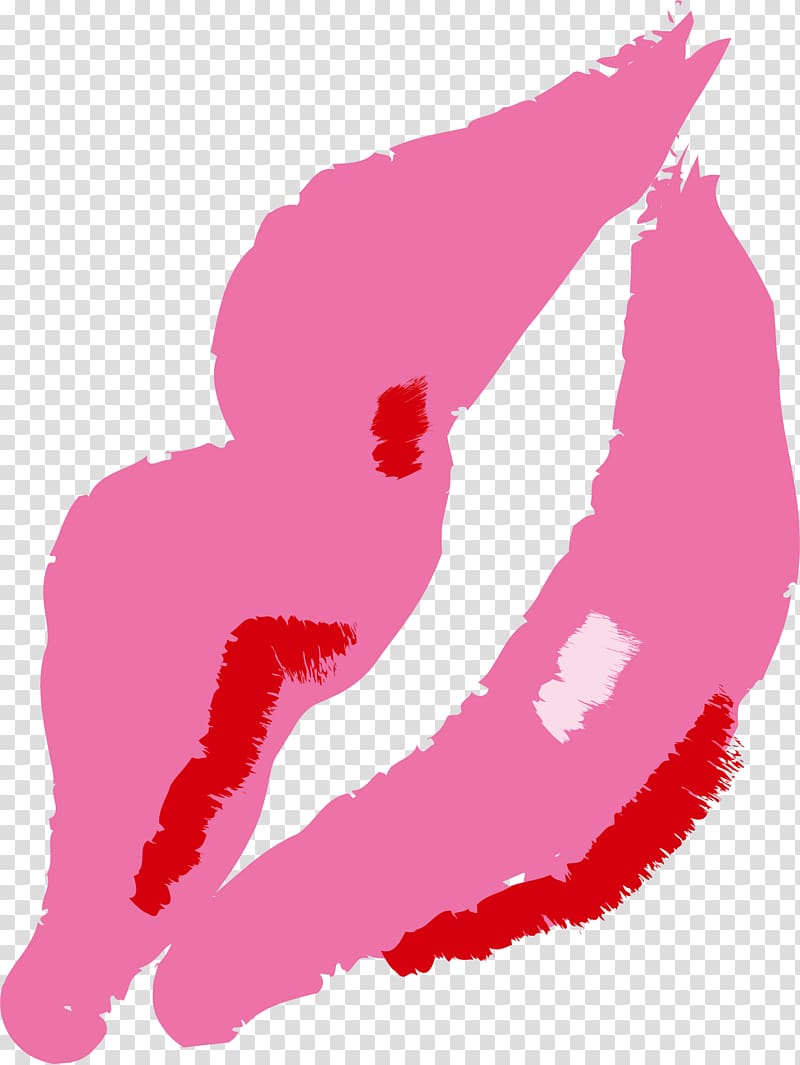 Kiss Computer file, Pink kiss marks transparent background PNG clipart