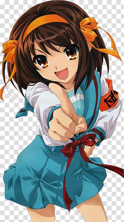 Mikuru Asahina Kyon Itsuki Koizumi Haruhi Suzumiya Yuki Nagato, Anime transparent background PNG clipart