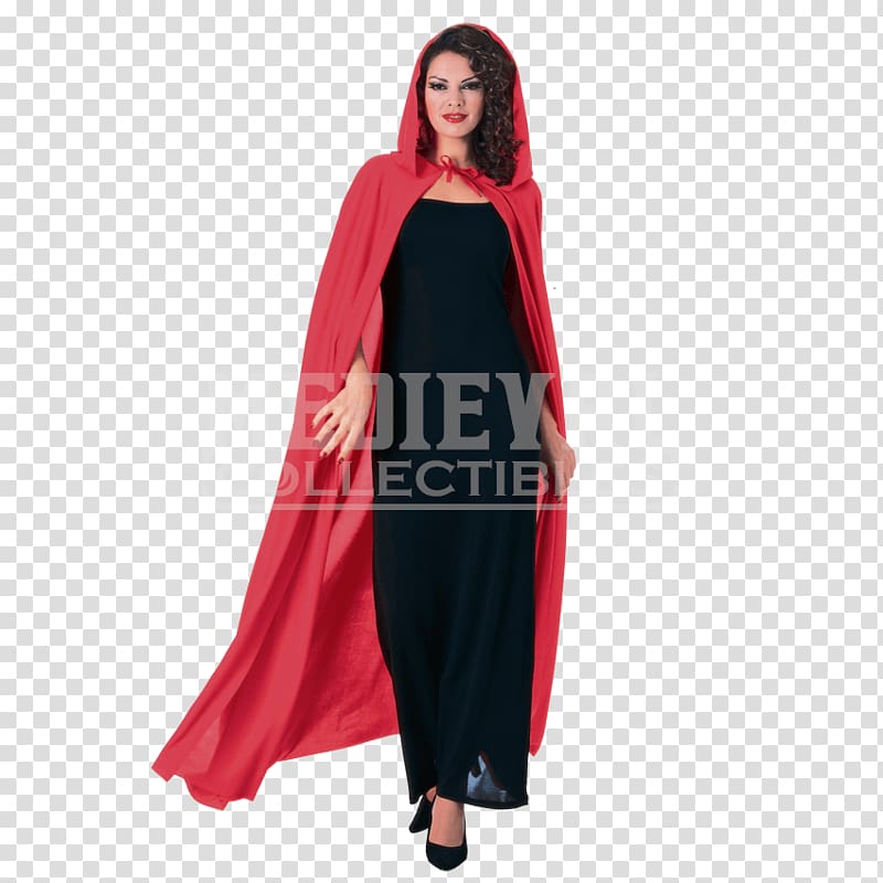Robe Cape Costume Cloak Hood, red cape transparent background PNG clipart