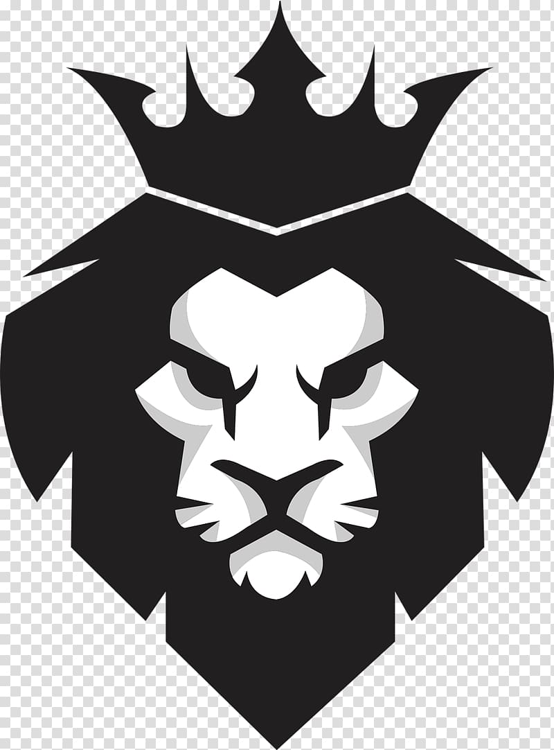 Angry Roaring Black and White Lion Head, Vector Logo Design, Illustration  Stock Vector - Illustration of element, lion: 125307149