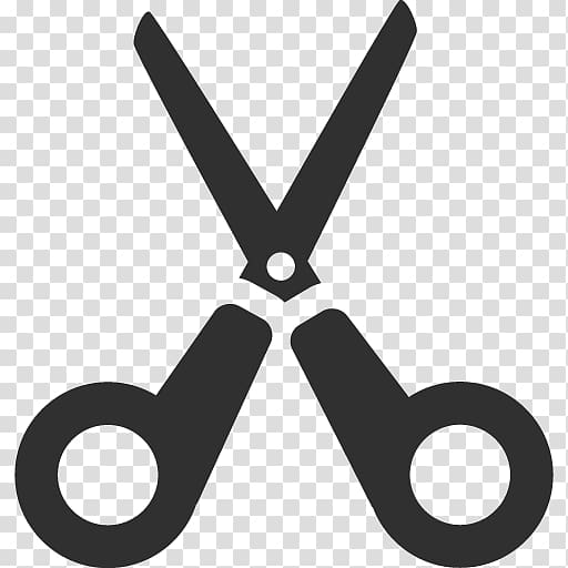 gray scissors illustration, logo scissors, Cut transparent background PNG clipart