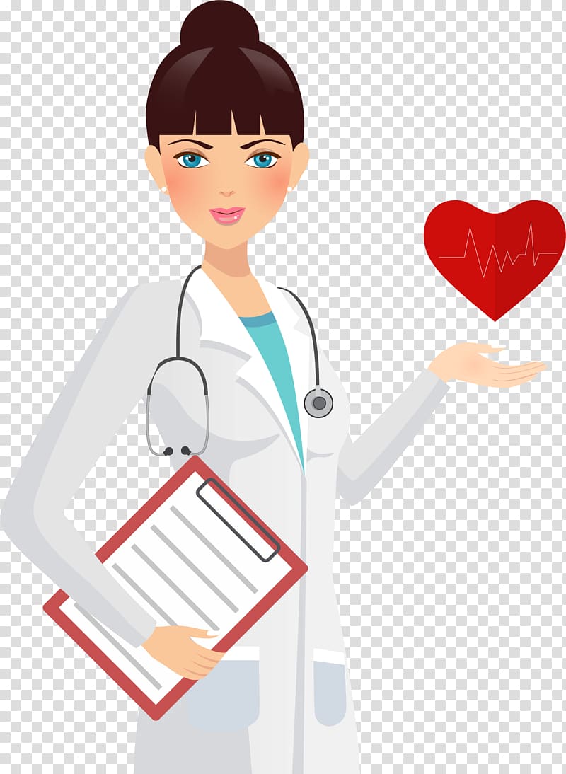 female doctor , Nursing Physician Health Care Medicine Health professional, painted ball head female doctor transparent background PNG clipart