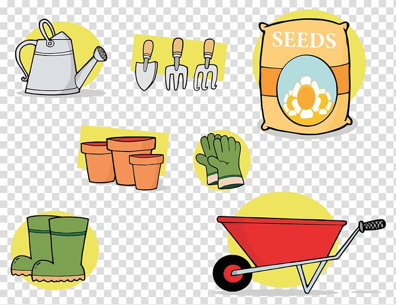 Garden tool Gardening , Hand painted gardening tools transparent background PNG clipart