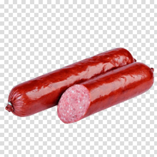 Salami Cervelat Bratwurst Frankfurter Würstchen Thuringian sausage, sausage transparent background PNG clipart