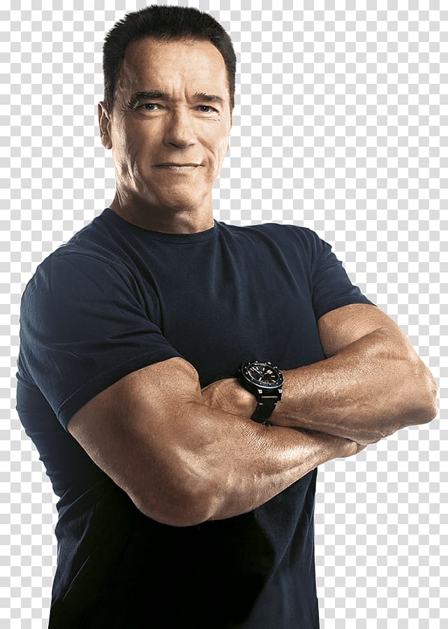 man wearing black crew-neck shirt, Arnold Schwarzenegger Arms Crossed transparent background PNG clipart