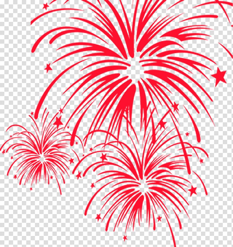 Fireworks Chinese New Year , Creative red fireworks transparent background PNG clipart