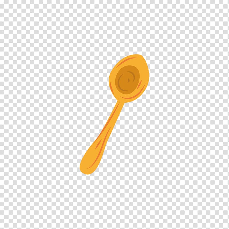Nail Cartoon Spoon, Yellow wooden spoon transparent background PNG clipart