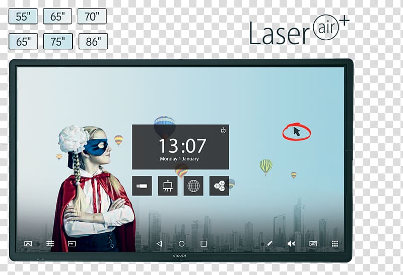 Touchscreen Display device Interactive whiteboard Computer Monitors 4K resolution, annotation transparent background PNG clipart