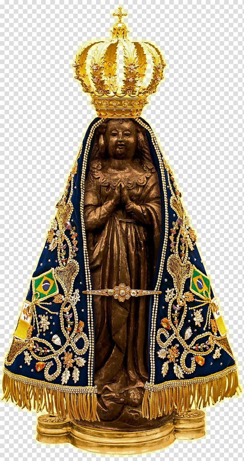 religious woman statue, Our Lady of Aparecida Roman Catholic Archdiocese of Brasília Mass Immaculate Conception, nossa senhora aparecida transparent background PNG clipart