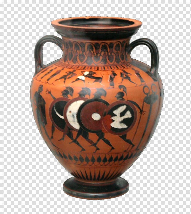 Pottery of ancient Greece Greek Vase-painting Black-figure pottery Greek Pottery, vase transparent background PNG clipart