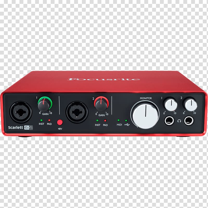 Focusrite Scarlett 6i6 2nd Gen Focusrite Scarlett 2i4 (2nd Gen) Focusrite Scarlett 2i2 2nd Gen Audio, Wahwah transparent background PNG clipart