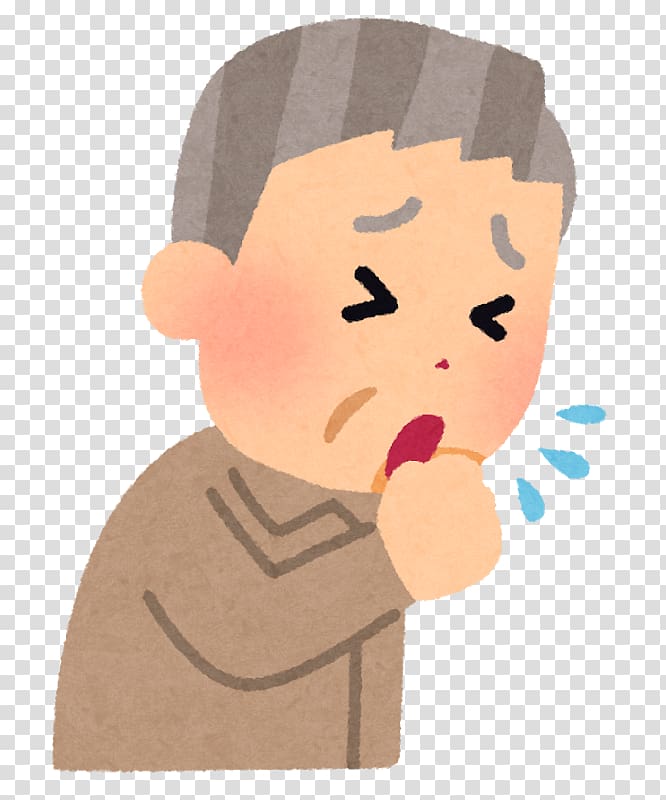 gray haired man illustration, Cough Phlegm Wheeze Disease Dyspnea, sick transparent background PNG clipart