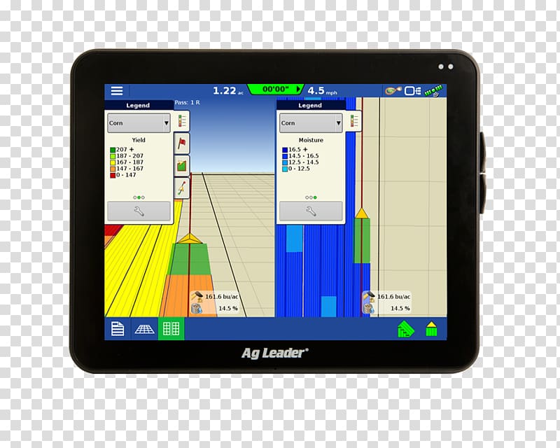 GPS Navigation Systems Grain yield monitor Precision agriculture Crop yield, split screen transparent background PNG clipart
