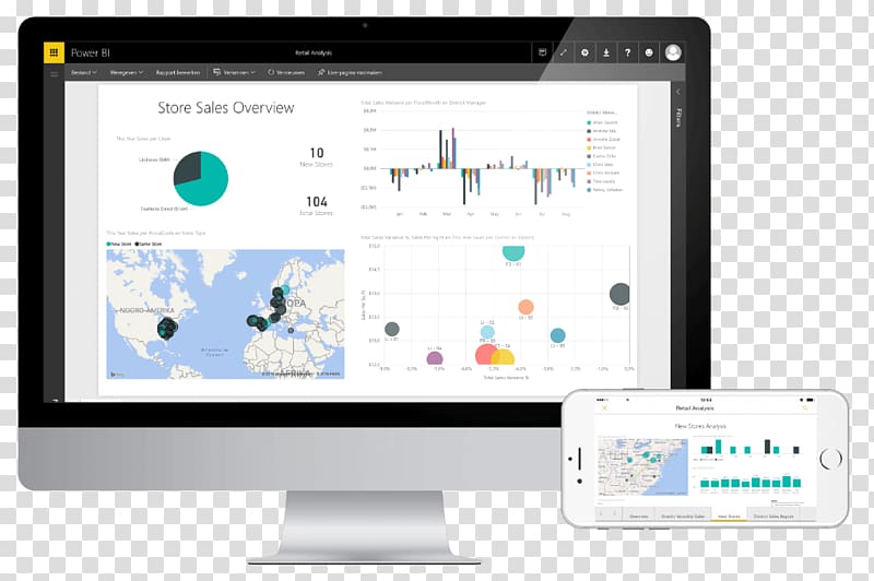 Power BI Computer Software Business intelligence Microsoft Excel, microsoft transparent background PNG clipart
