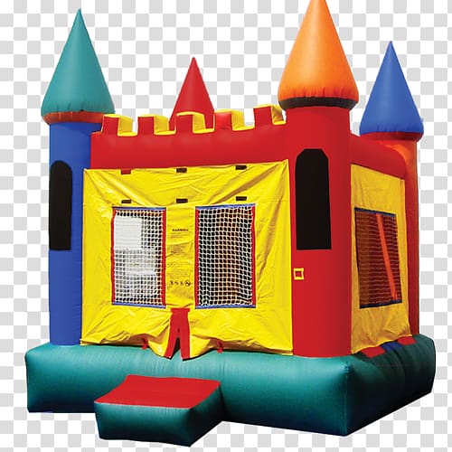 Inflatable Bouncers Castle Playground slide Water slide, Castle transparent background PNG clipart