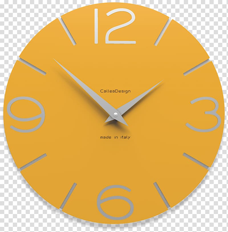 Yellow Clock Väggur Industrial design Baby blue, clock transparent background PNG clipart