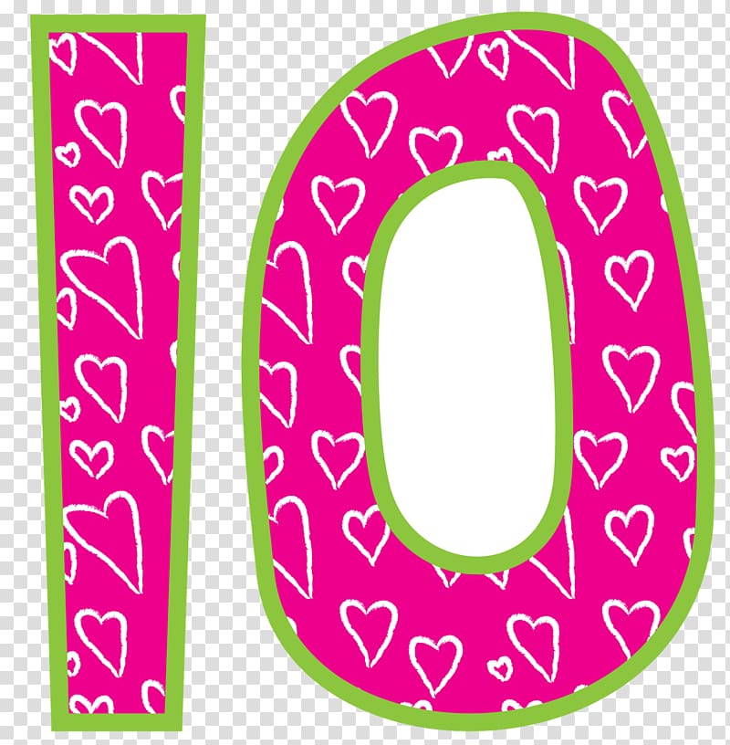 Valentine Month Esse É 10 , Number 10 transparent background PNG clipart