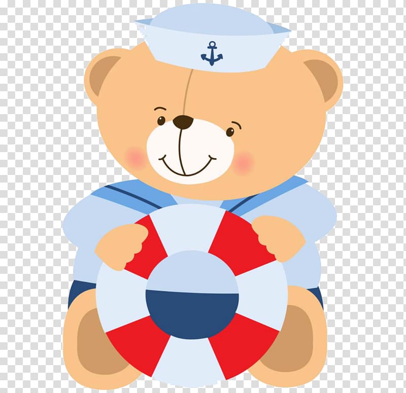 brown sailor bear , Brazil Paper Sailor Party, lifebuoy transparent background PNG clipart