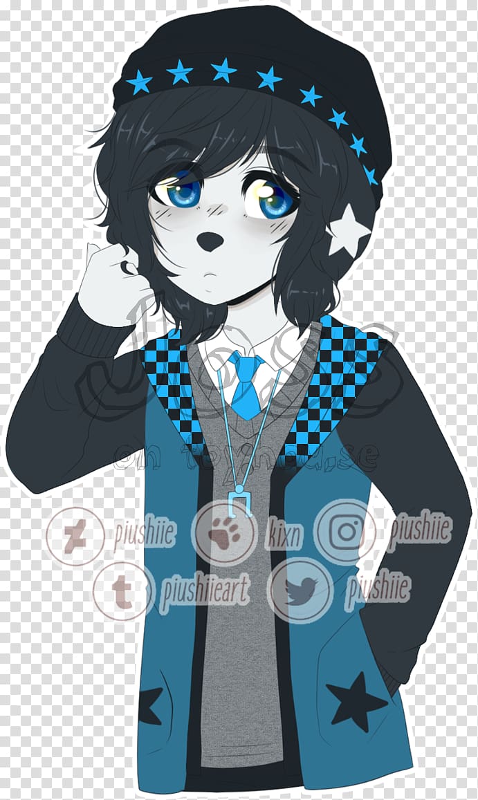 Black hair Character Fiction , uzb transparent background PNG clipart